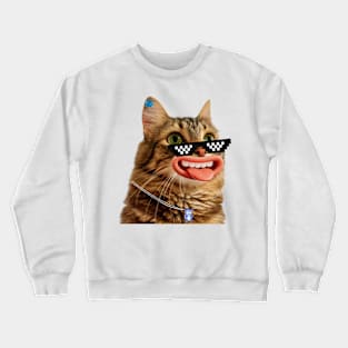 Cute crazy cat Crewneck Sweatshirt